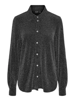 Блузка Pieces PIA, черное серебро