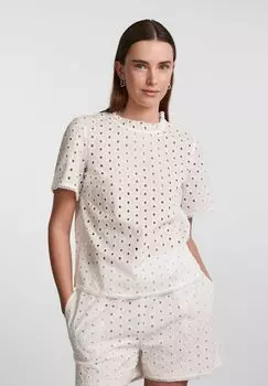 Блузка Pieces с короткими рукавами, белый
