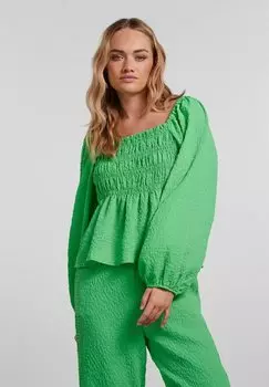 Блузка Pieces с открытыми плечами, зеленый