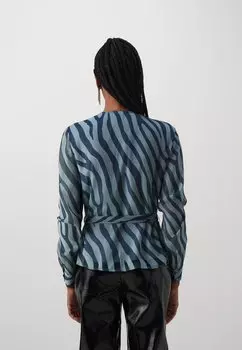 Блузка Pieces, синий Pcjalla