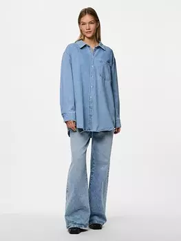 Блузка Pieces, светло-синий