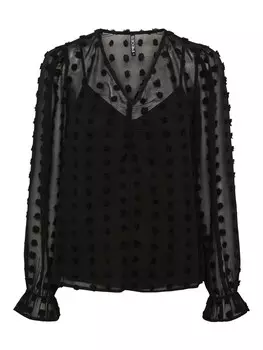 Блузка PIECES Symma, черный