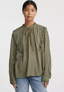 Блузка Pieces, зеленый
