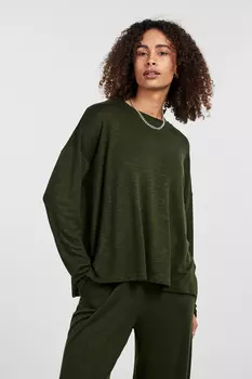 Блузка PIECES, зеленый