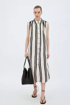 Блузка-Платье из льняной смеси H&M, мультиколор