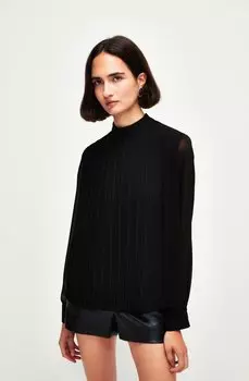 Блузка PLEATED BLOUSE, adL, цвет black