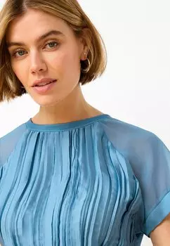Блузка Pliss Short Sleeve Standard Next, бирюзово-синяя