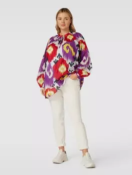 Блузка PLUS SIZE с узором по всей поверхности, модель 'FIACCOLA' Marina Rinaldi, белый