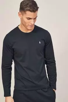 Блузка-поло с длинными рукавами и круглым вырезом Ralph Lauren Polo Ralph Lauren, черный
