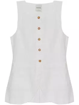 Блузка Posse на пуговицах, белый
