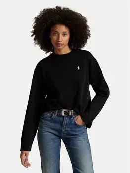 Блузка прямого кроя 211967105002 Polo Ralph Lauren, черный