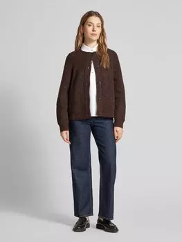 Блузка прямого кроя с короткой планкой на пуговицах Luisa Cerano, белый