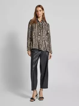 Блузка прямого кроя с отложным воротником, модель «Фосмо» OPUS, бежевый