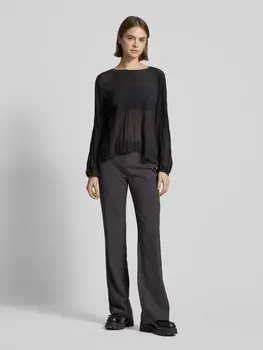 Блузка прямого кроя с плиссировкой, модель «NAOMIE» Pieces, черный