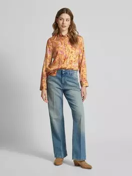 Блузка прямого кроя с рубашечным воротником Emily Van den Bergh, бежевый