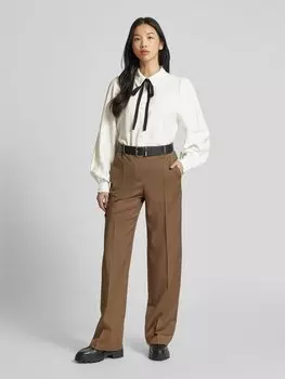 Блузка прямого кроя с рукавами-фонариками, модель «Ибина» B.Young, кремовый