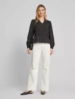 Блузка прямого кроя с V-образным вырезом, модель «NETTI» Soyaconcept, черный