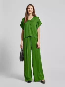 Блузка прямого кроя с V-образным вырезом Lanius, зеленый