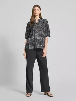 Блузка прямого кроя с воротником-туникой MAERZ Muenchen, черный