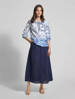 Блузка прямого кроя с вырезом-замочной скважиной Emily Van den Bergh, белый