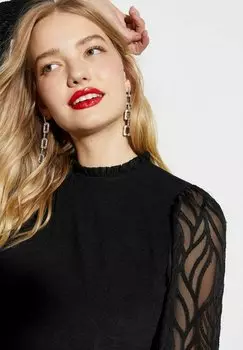 Блузка Puff Sleeve New Look, черный