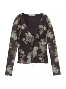 Блузка Pull&Bear Blouse, цвет umbra/dark brown