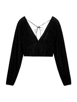 Блузка Pull&Bear, черный