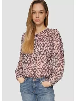 Блузка QS, цвет pink-schwarz