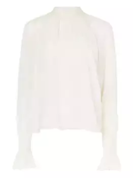 Блузка Quintette с оборками на манжетах Temperley London, белый