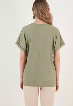 Блузка Regular Fit LELA, оливковый