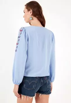 Блузка Regular Fit LELA, синяя