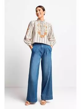 Блузка Rich & Royal, цвет creme/orange/beige