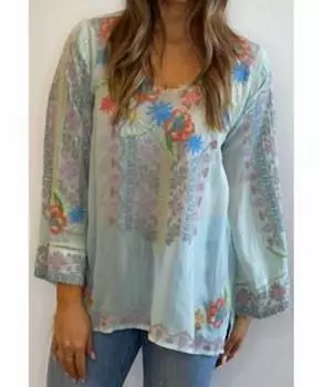 Блузка Riveda в цвете Seafoam Johnny Was