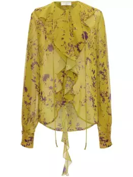 Блузка Romantic с цветочным принтом VICTORIA BECKHAM, желтый