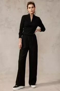 Блузка Rouleau на пуговицах Mint Velvet, черный