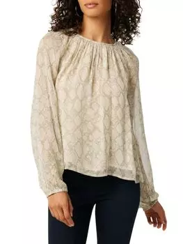 Блузка Rowan со змеиным принтом Joe'S Jeans, цвет Vesper Grey