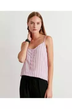 Блузка - Розовая - Приталенная pekyol, розовый