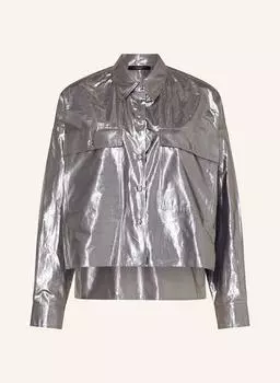Блузка-Рубашка Aldeno с блестящей пряжей Weekend Max Mara, серебряный