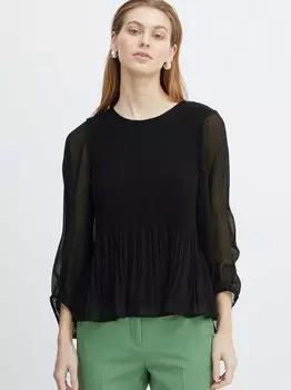 Блузка-Рубашка эралла Ichi, черный