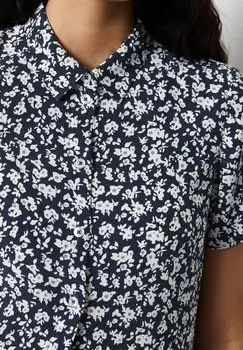 Блузка-рубашка Aus Bedrucktem Marc O'Polo DENIM, синяя