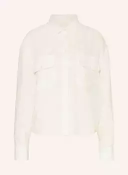 Блузка-рубашка эврика из льна Weekend Maxmara, белый