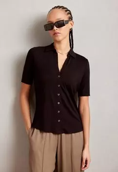 Блузка-рубашка BLOUSE SHORT SLEEVE CLASSIC FIT Marc O'Polo, цвет black