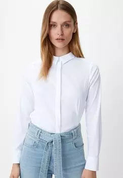 Блузка-рубашка BLUSE AUS BAUMWOLLSTRETCH comma, цвет wei