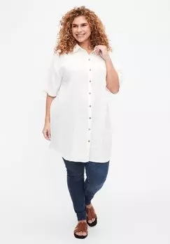Блузка-рубашка Buttons Zizzi, кремовый