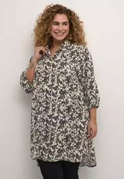 Блузка-рубашка CALA Kaffe Curve, цвет sand black green graphic