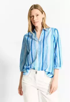 Блузка-рубашка Cecil с планкой на пуговицах, синий