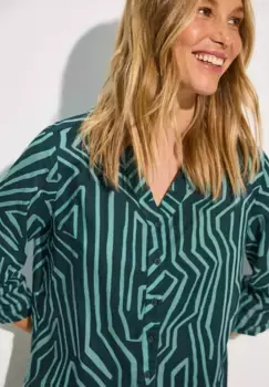 Блузка-рубашка Cecil с принтом, зеленый