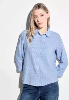 Блузка-рубашка Cecil с рукавами 3/4, цвет Soda Blouse Blue