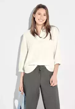 Блузка-рубашка Cecil с рукавами 3/4, белый