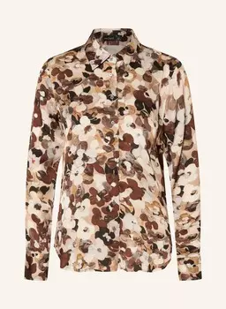 Блузка-Рубашка целлай-о из атласа Van Laack, коричневый